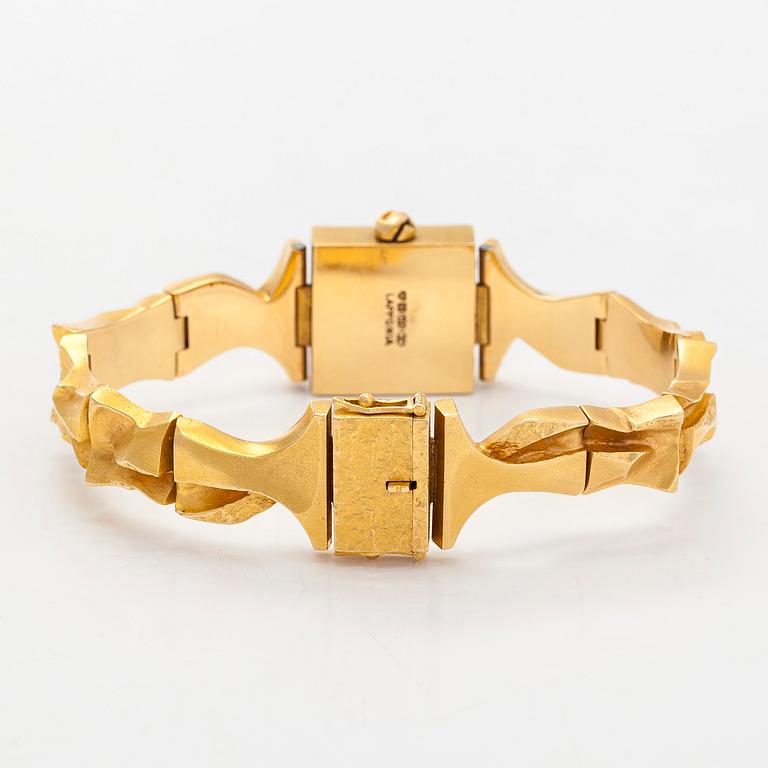 Björn Weckström, an 18K gold 'Time Adviser' wristwatch. Lapponia 1975.