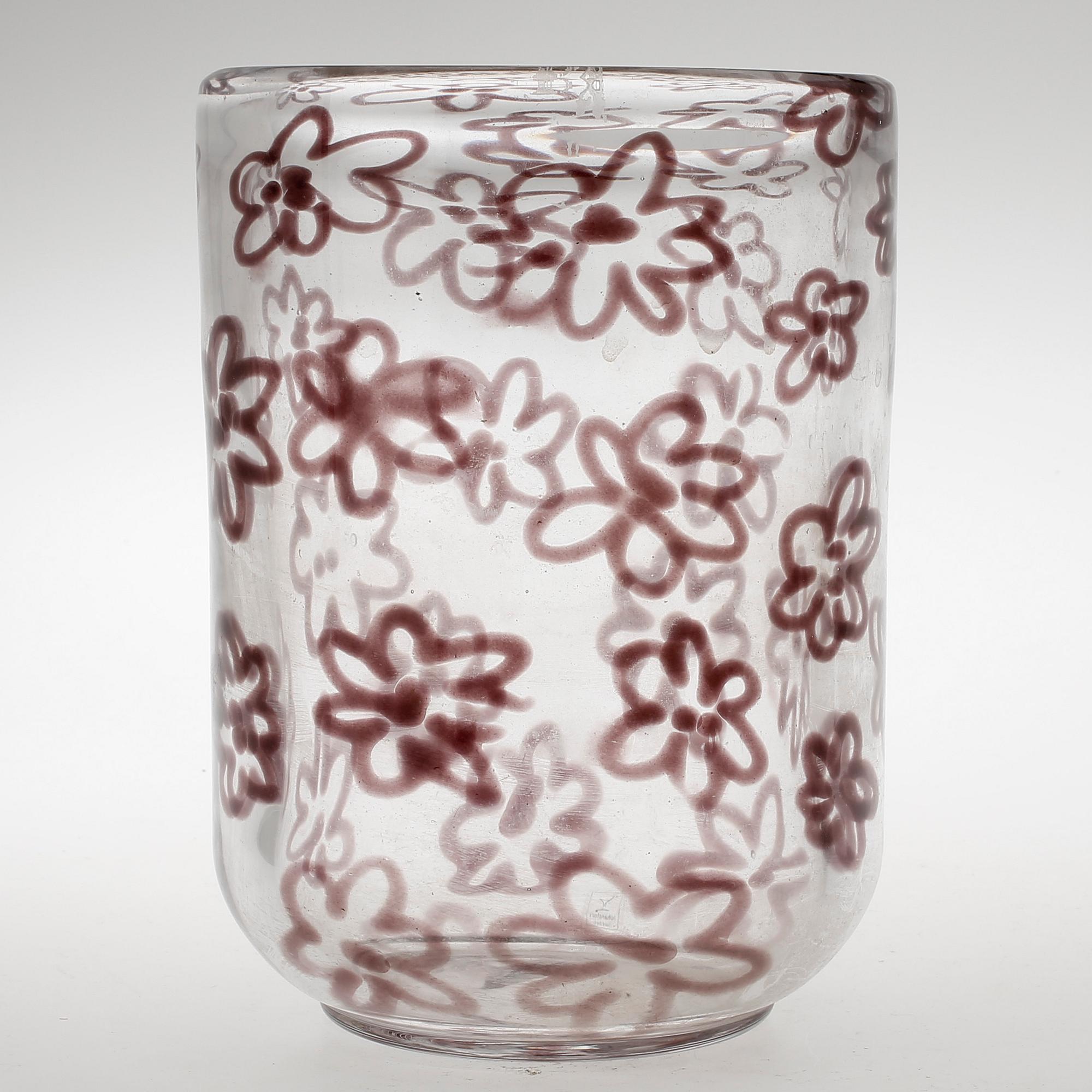 VAS, glas, Sofia Bergman. Signerad.