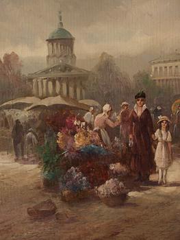 Karl Theodor Wagner, olja på duk, signerad.