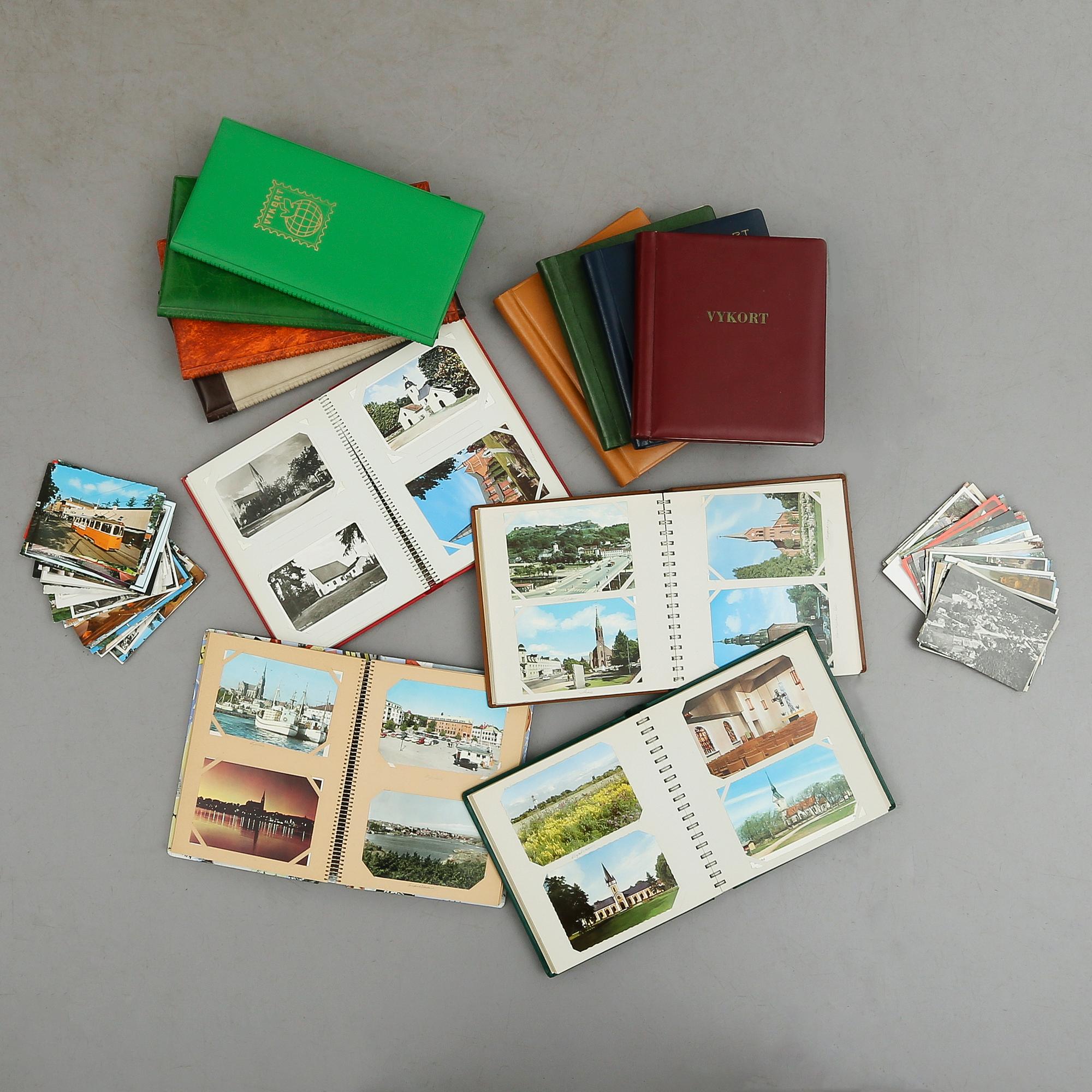SAMLING VYKORT, 12 album, 1900-tal.