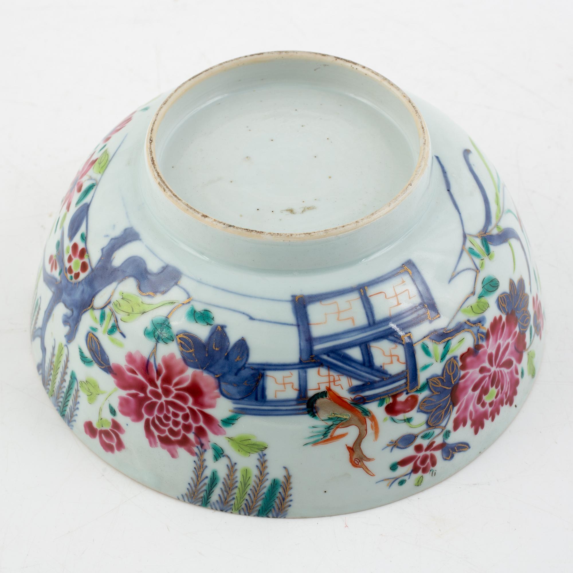 Skål / spilkum, porslin, Kina, Qingdynastin, Qianlong (1736-95).