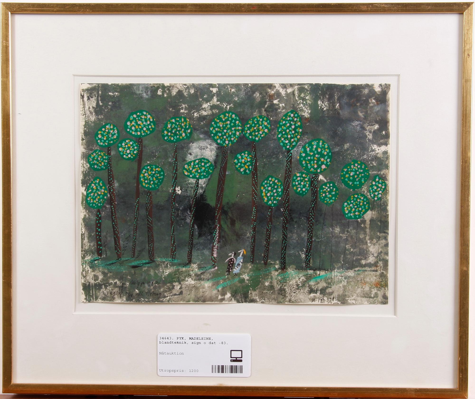 PYK, MADELEINE, blandteknik, sign o dat -83.