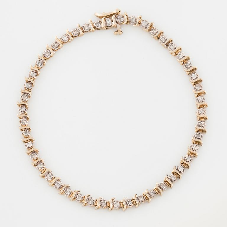 ARMBAND, med briljantslipade diamanter.