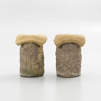 Stools, a pair, late 20th century.