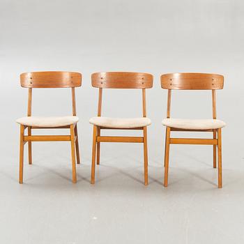 Chairs, Farstrup Denmark, 6 pcs, 1960s.