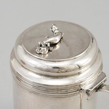 A Reval (Talinn) silver beeswax rope candle holder, maker's mark Jacob Johann Öhrmann (1775-1816). Weight  Weight 300 g.