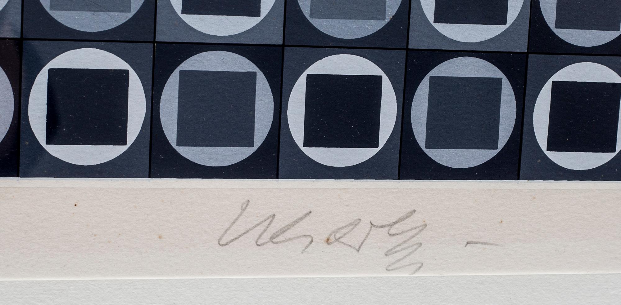 VICTOR VASARELY, signerad. E.A XII/XXV.