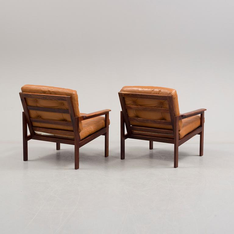 A pair of 'Capella' easy chairs by Illum Wikkelsø.