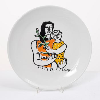 Tallrikar, 7st, med motiv av Fernand Léger, FD Chauvigny, Frankrike.