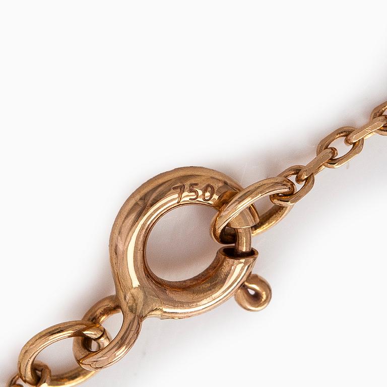 Louis Vuitton, an 18K rose gold "Color Blossom BB Star" necklace with pink mother-of-pearl and a brilliant-cut diamond.