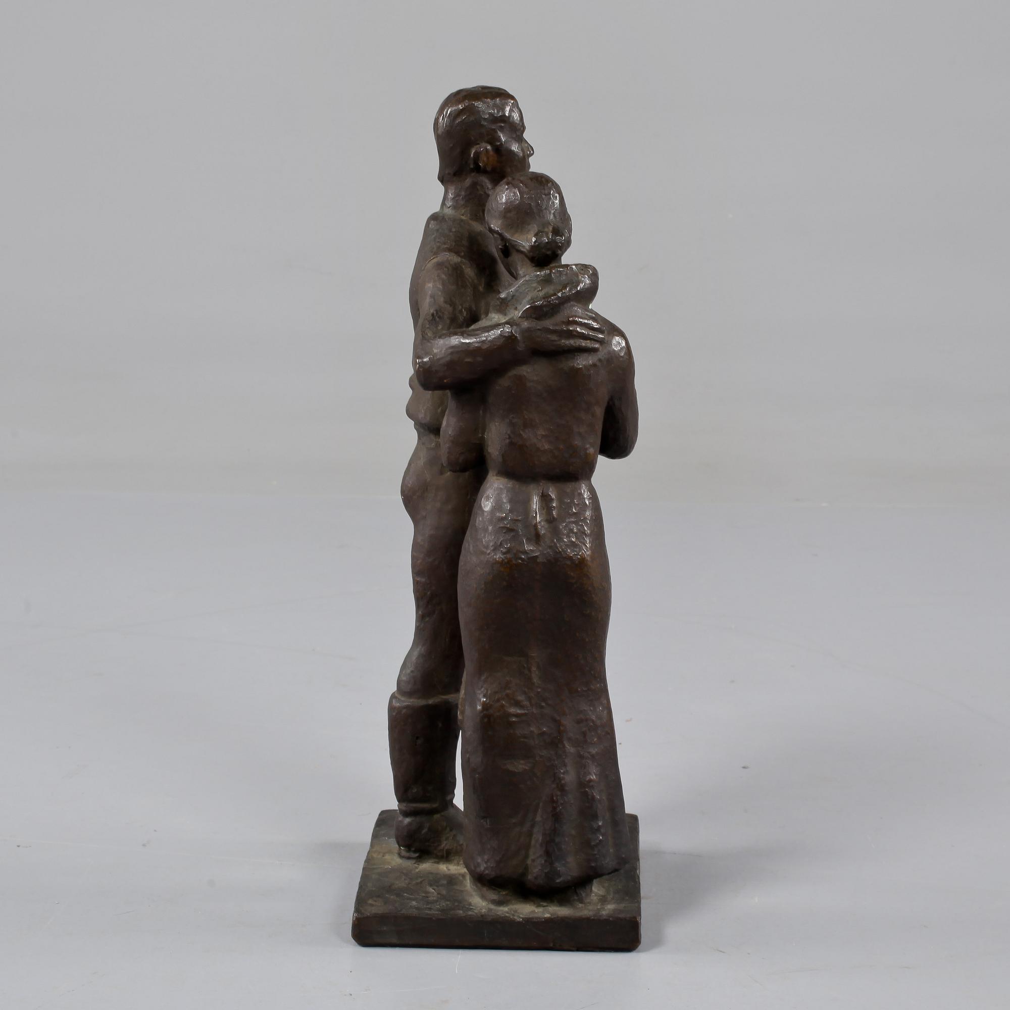 JONAS FRÖDING, skulptur, brons, signerad.