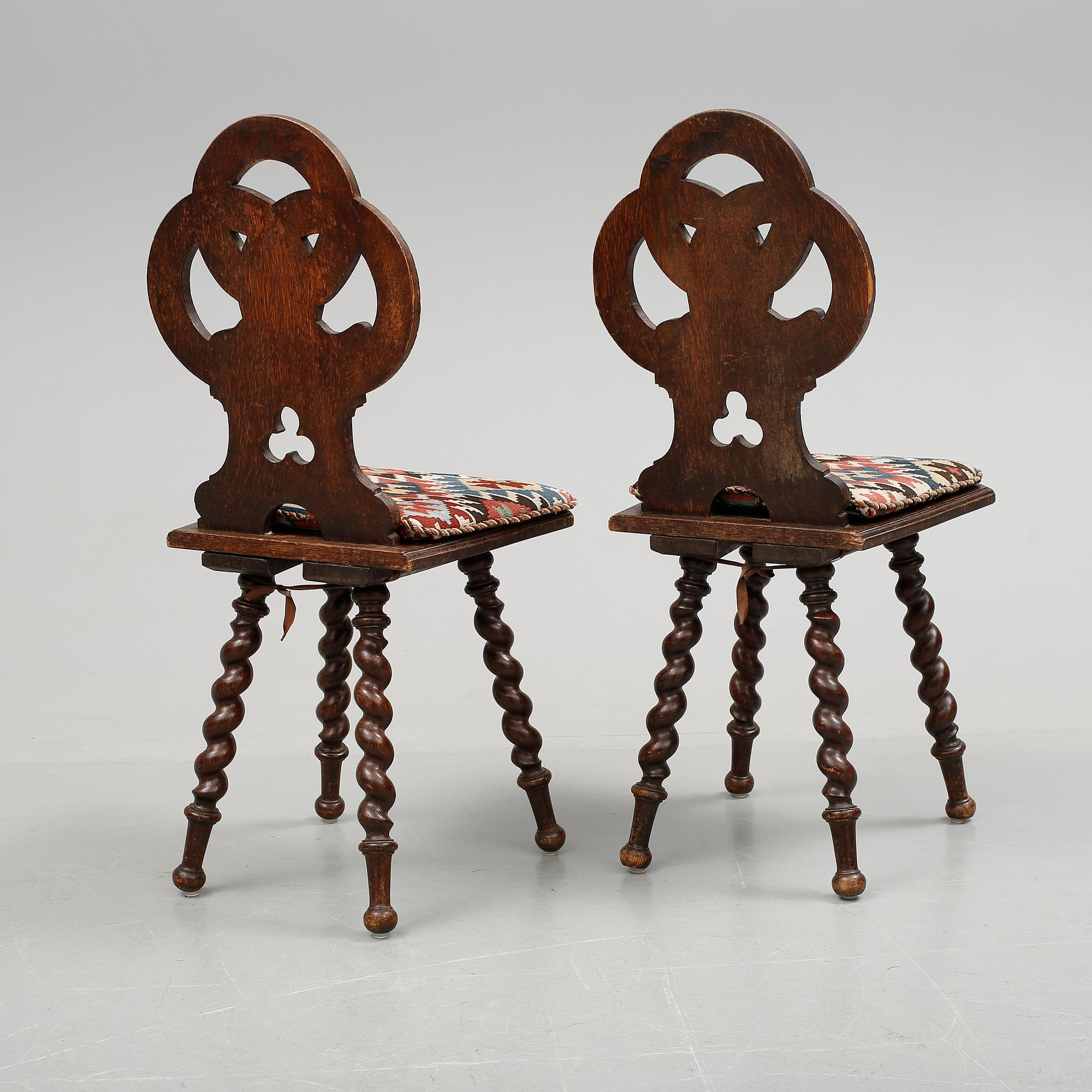 STOLAR, nygotisk stil, 1800/1900-tal.