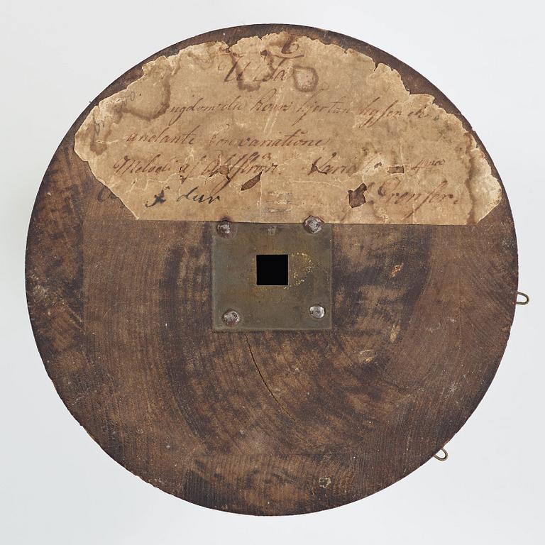 GOLVUR med spelverk, av Peter Strand 1798, med 14 stycken musikrullar. Sengustavianskt.