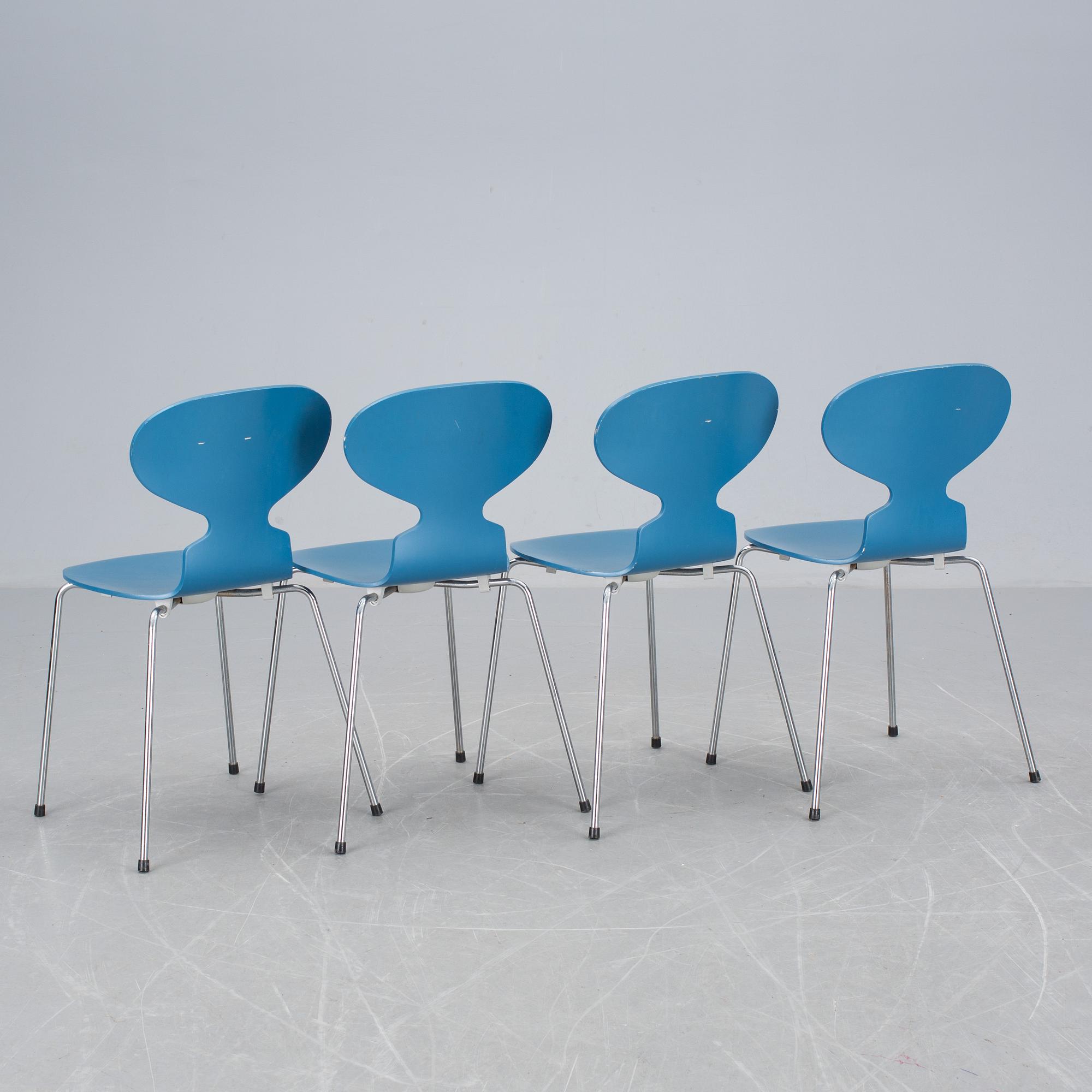 STOLAR, 4 st, "Myran", Arne Jacobsen, Fritz Hansen.