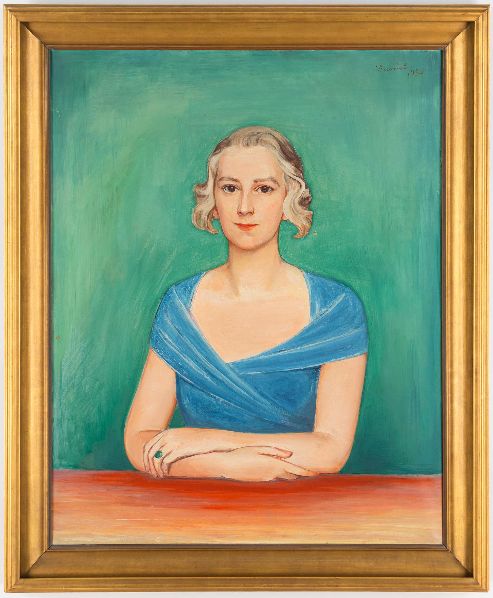 Nils Dardel, Nils von Dardel, olja på duk, signerad och daterad 1935.