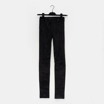 The Row, a pair of suede pants, size 0.