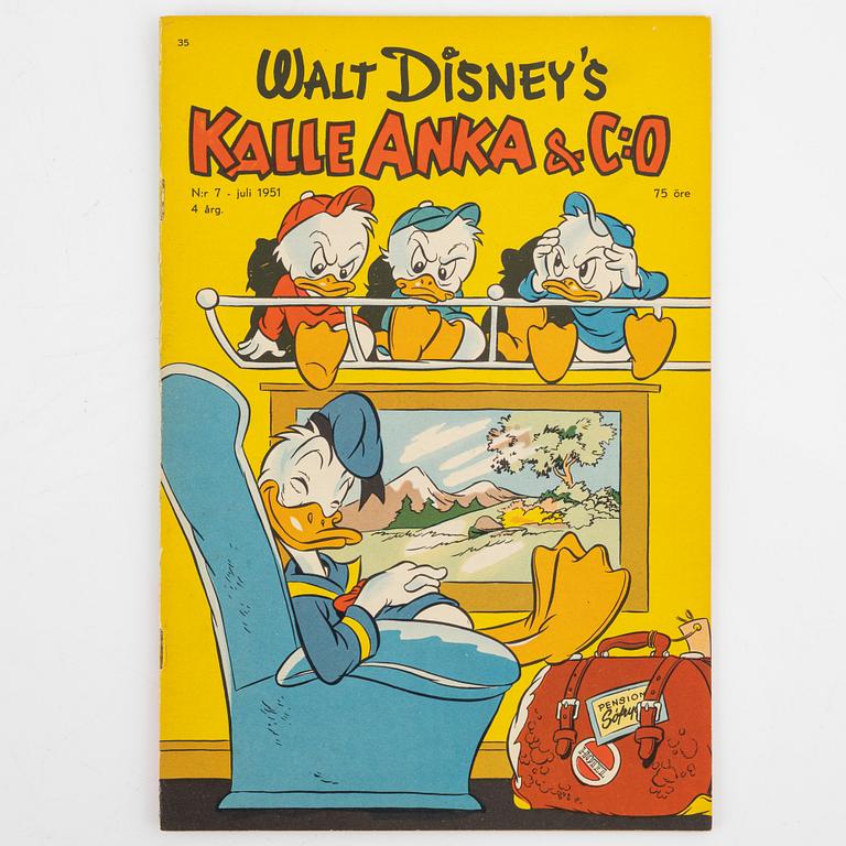 "Kalle Anka & Co", 12 st, komplett årgång 1950.