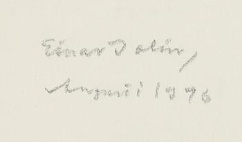 Einar Jolin, akvarell, signerad och daterad augusti 1976.