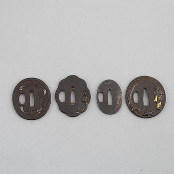 Tsuba 4 st, Japan, Edo,.