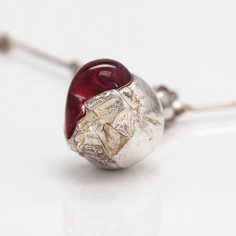 Björn Weckström, "Nectaris", a sterling silver and acrylic necklace. Lapponia 1973.