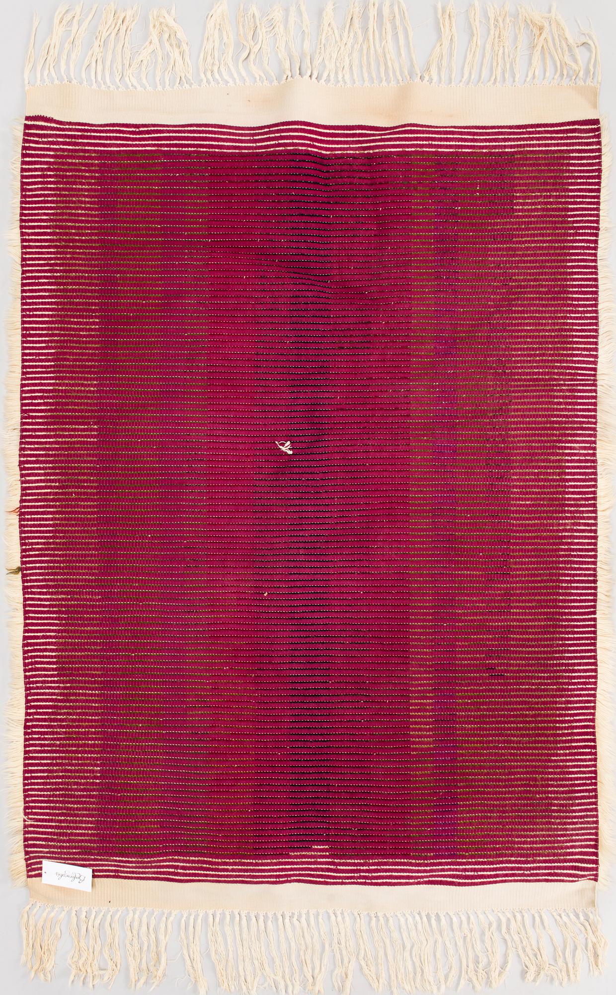UHRA-BEATA SIMBERG-EHRSTRÖM, a rya rug for Friends of Finnish Handicraft. Designed 1966. Ca 165x120 cm.
