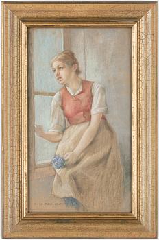 Hugo Salmson · HUGO SALMSON, pastell, signerad.