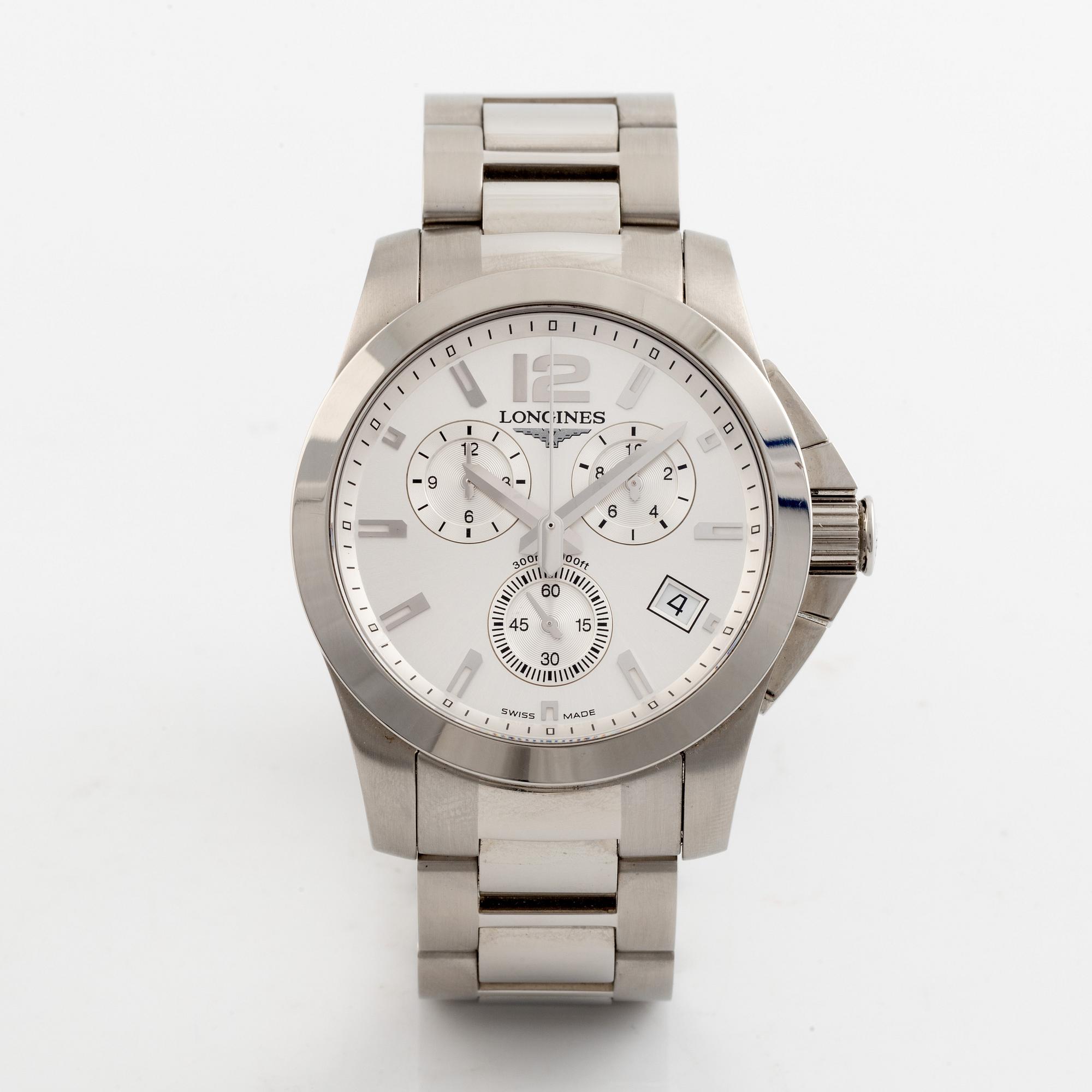 Longines, Conquest, armbandsur, kronograf, 41 mm.