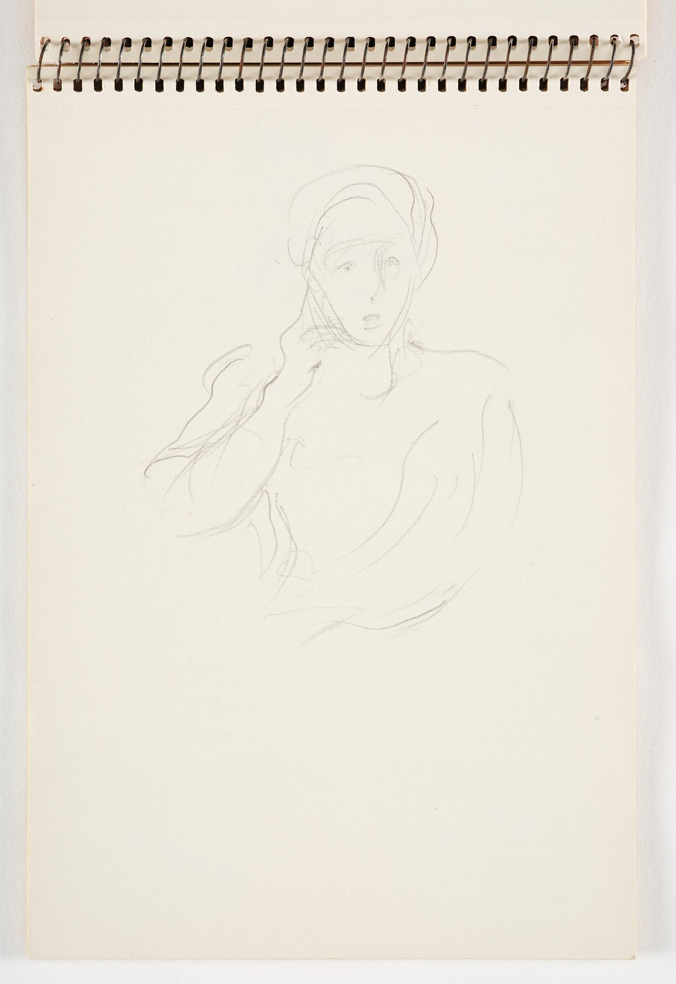 Lotte Laserstein, 3 skissböcker med blyertsteckningar.