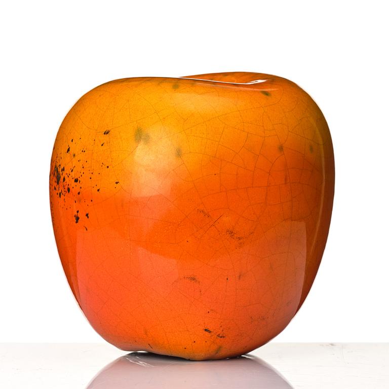 Hans Hedberg, a faience sculpture of an apple, Biot, France.