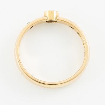 Jan-Christer Lundqvist, ring, 18K gold with faceted white stones, Skövde.