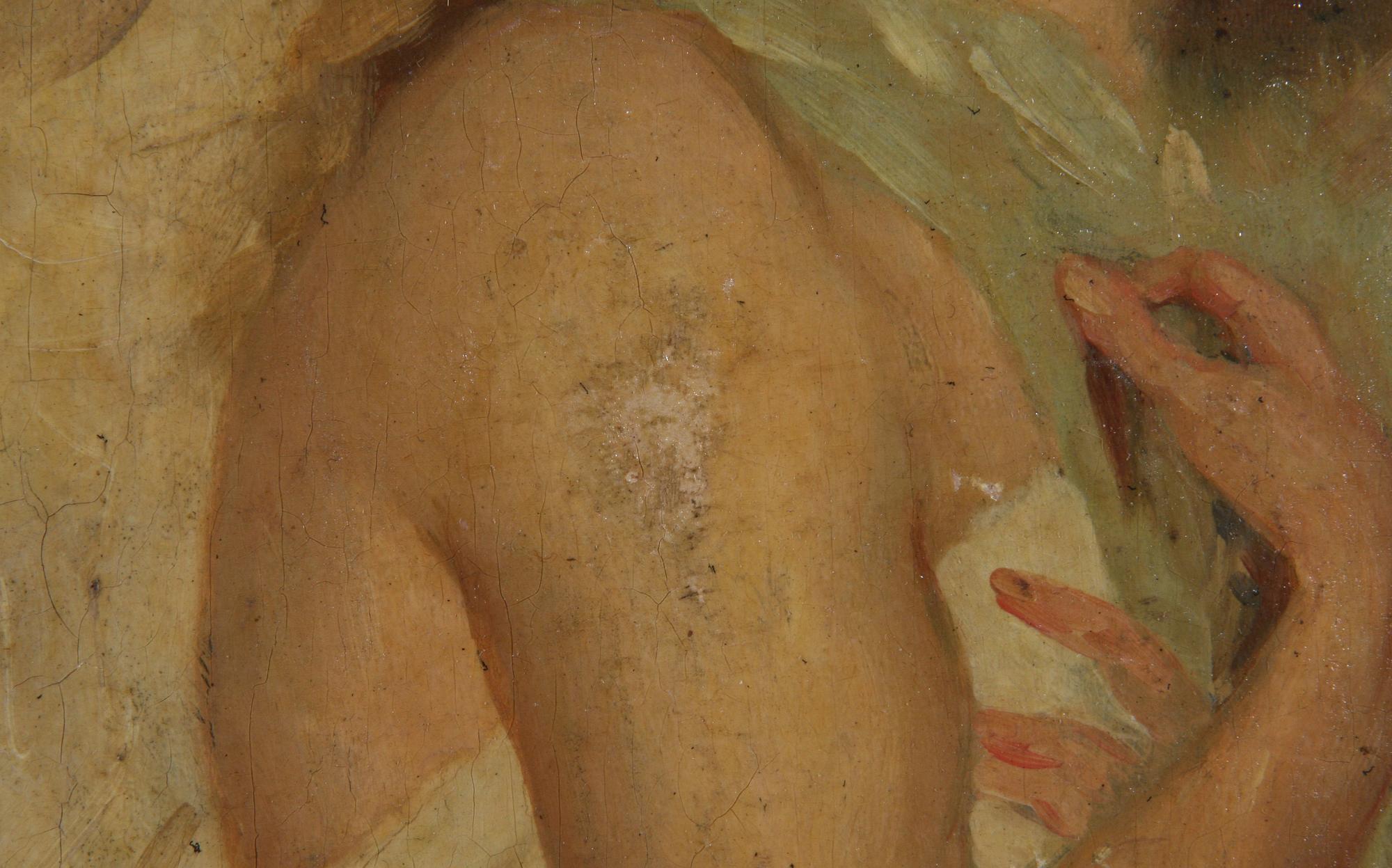 CHARLES JOSHUA CHAPLIN, tillskr, olja på pannå, sign.