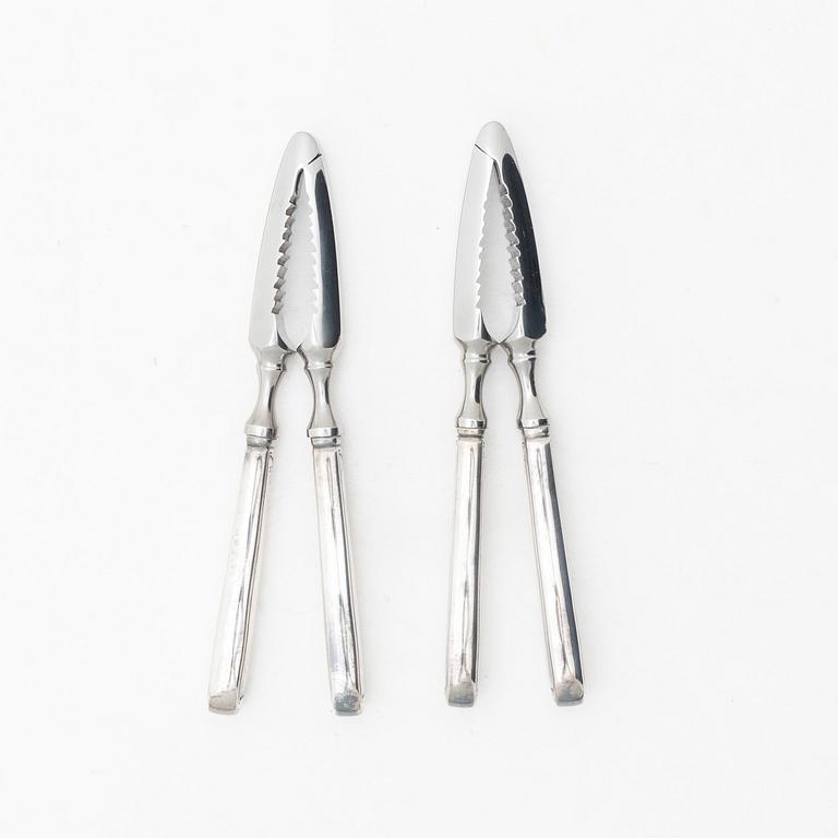 Harald Nielsen, A pair of silver nutcrackers, 'Old Danish', Georg Jensen, Denmark.