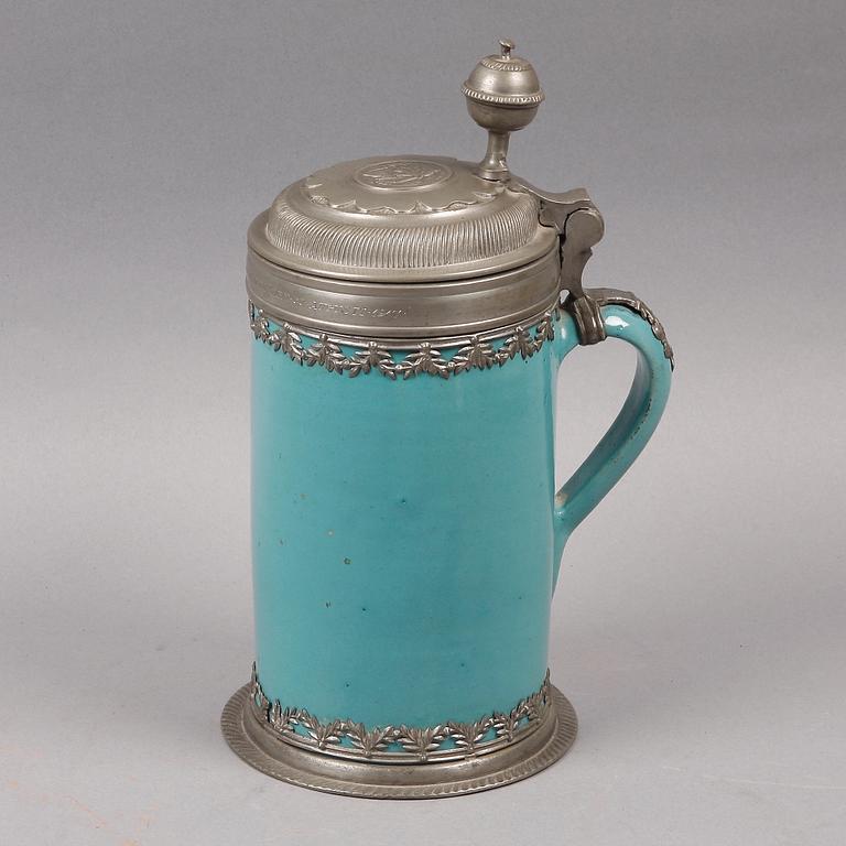 STOP, fajans, tenn, 1800/1900-tal.