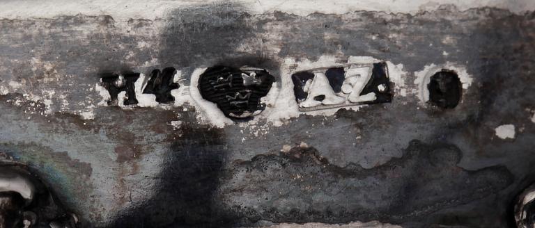 SKÅL PÅ FOT, silver, senempire, Adolf Zethelius Stockholm 1838. Vikt ca 460 gram.