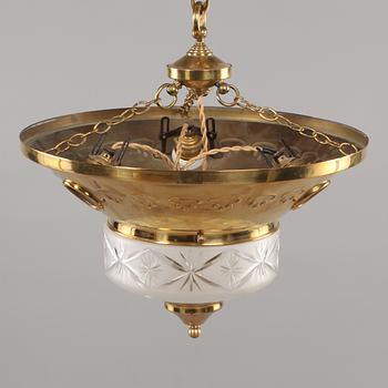 TAKLAMPA, jugend, 1900-talets första del, höjd ca 50 cm.