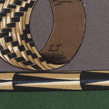 Hermès, a 'Brazil' twill silk scarf.