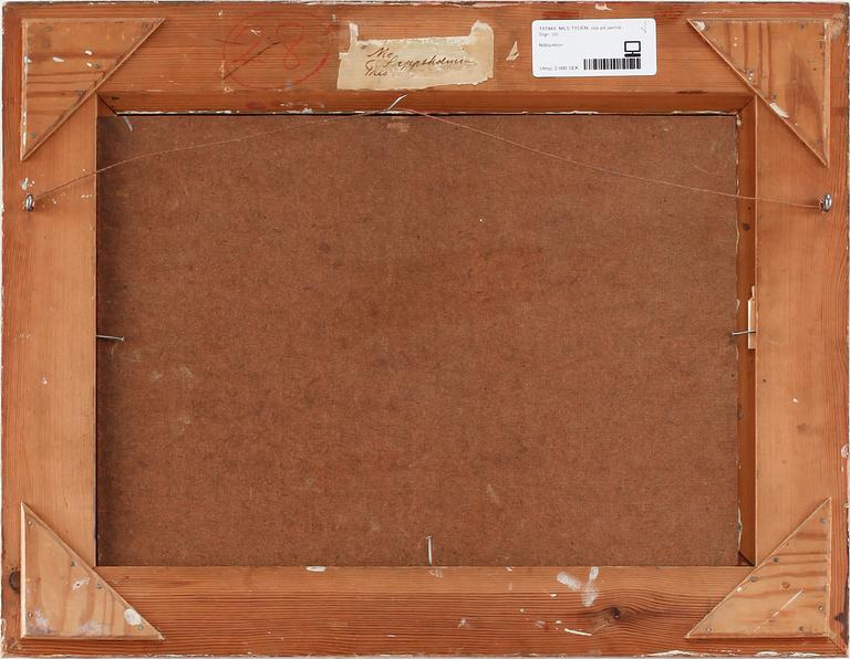 NILS TYDÉN, olja på pannå. Sign.