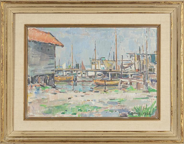 Edvin Ollers, oil on canvas/panel, signed and dated 1956.