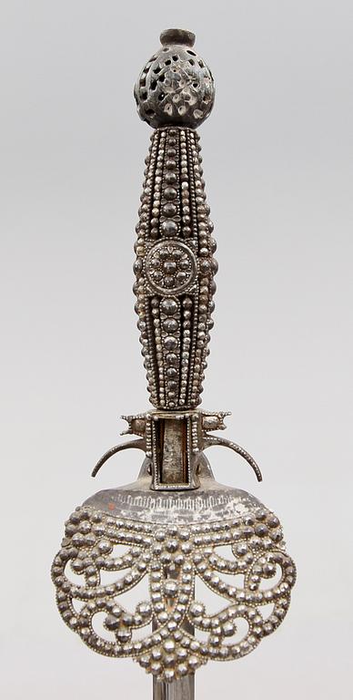 SVÄRD, stål, small sword, möjligen England, ca 1800.