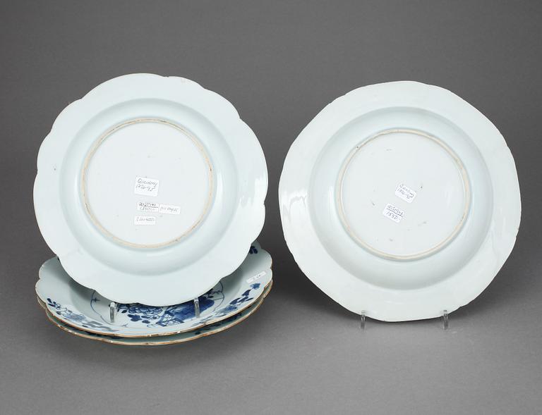 TALLRIKAR, 3+1, porslin, Qianlong, Kina 1700-tal.