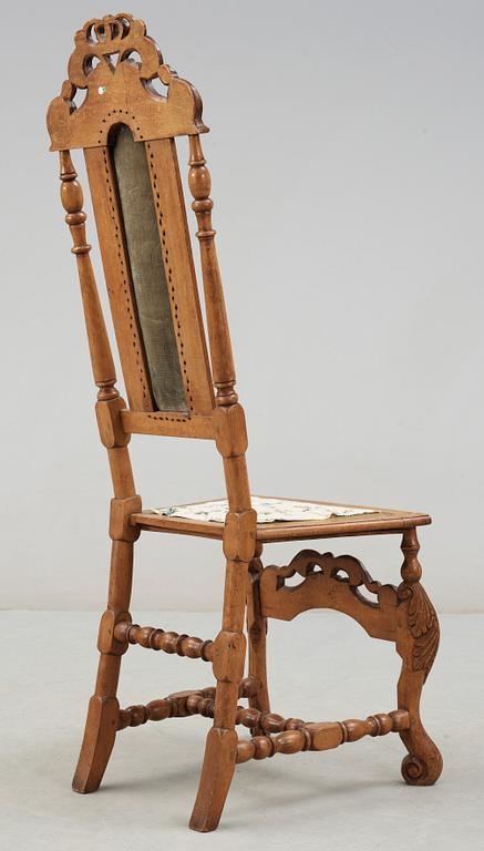 STOL, sk. Crown chair, barockstil, 1800-tal.