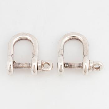 Ole Lynggaard a pair of silver cufflinks "Schackel".