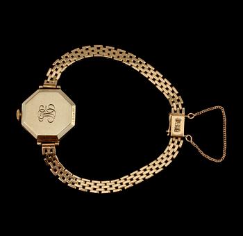 DAMARMBANDSUR, 18k guld, Schweiz, importstämplad, 1932. Vikt 19 g.