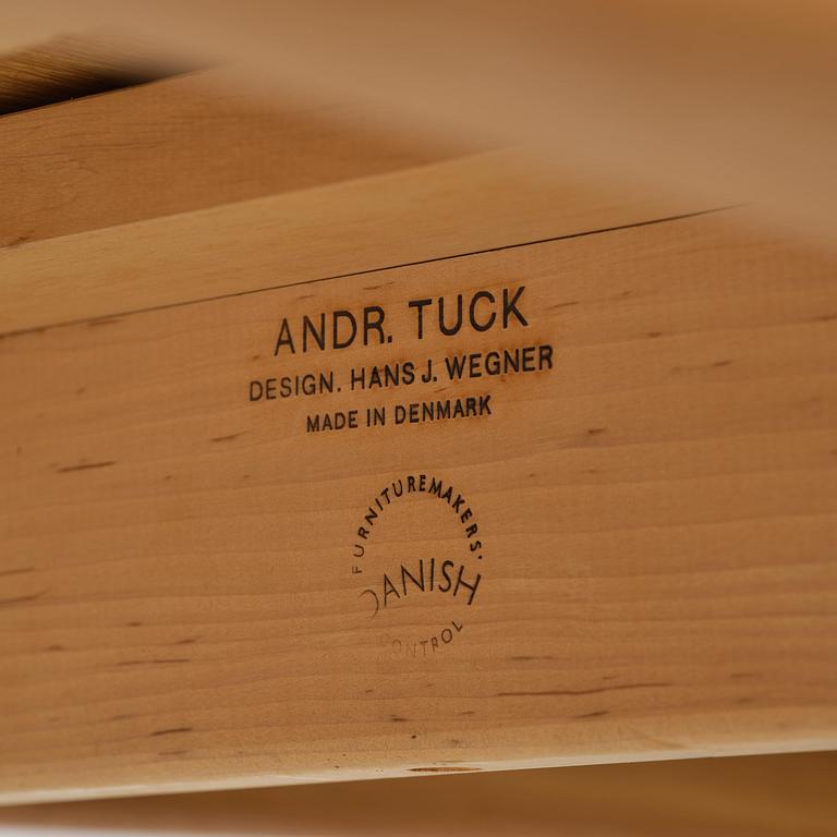 Hans J. Wegner, an "AT-312" dining table, Andreas Tuck, Denmark, 1950s-60s.