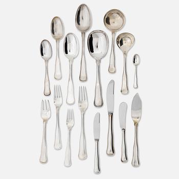 A silver cutlery set, model "Old Danish", mostly with mark of Cohr, Denmark (157 pieces).
