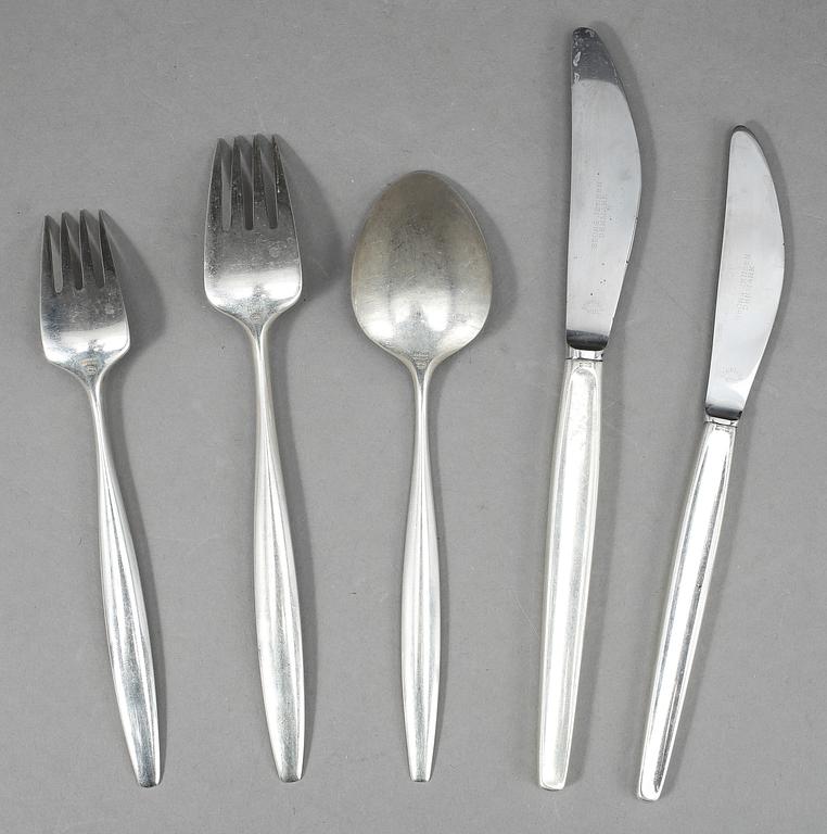 BESTICKSERVIS, silver, 38 delar. "Cypress", Tias Eckhoff, Georg Jensen, Köpenhamn. Vikt ca 1900 gram.