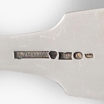Six silver serving utensils, Finland 1916-1953.