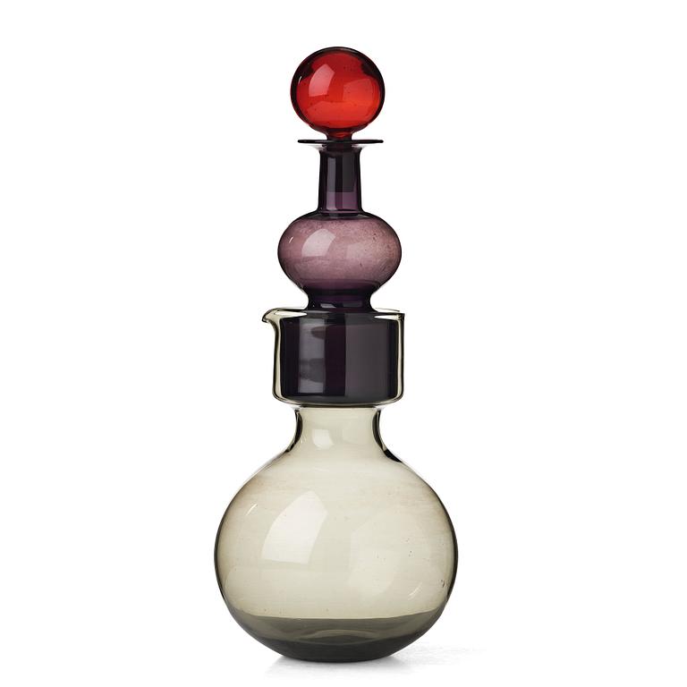 Kaj Franck, a "The bells of Kremlin" glass decanter, Nuutajärvi Notsjö, Finland 1959.
