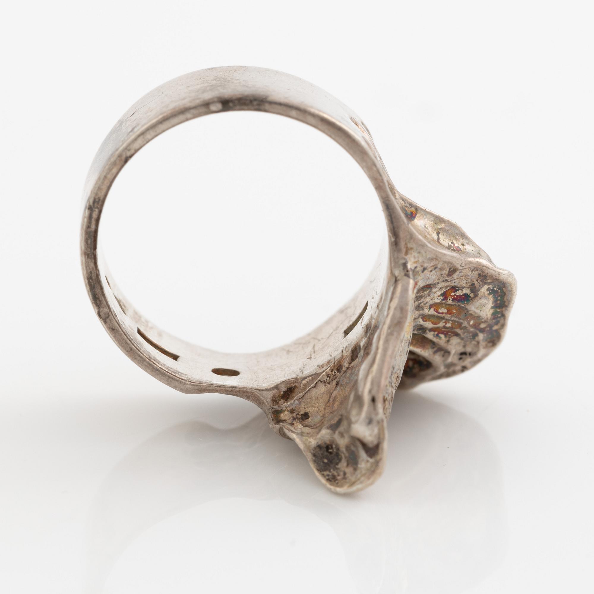 Olle Ohlsson, a ring, silver, Stockholm 1967.