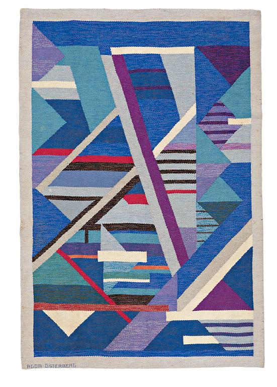 Agda Österberg, MATTA, rölakan, ca 230 x 156 cm, signerad AGDA ÖSTERBERG, Sverige omkring 1960.